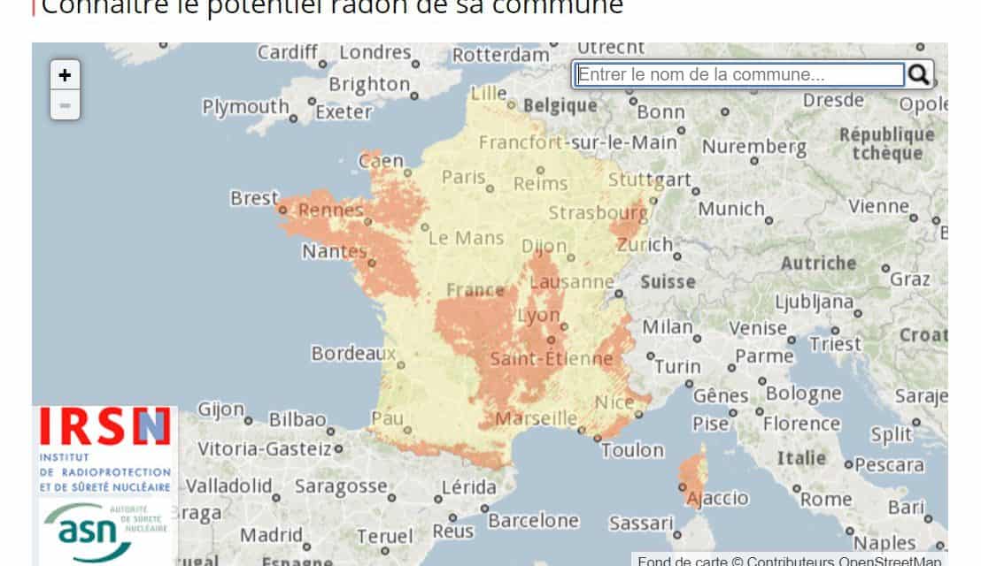 carte du radon